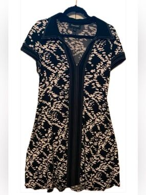Connected Apparel Black & White Fit & Flare Dress size 12